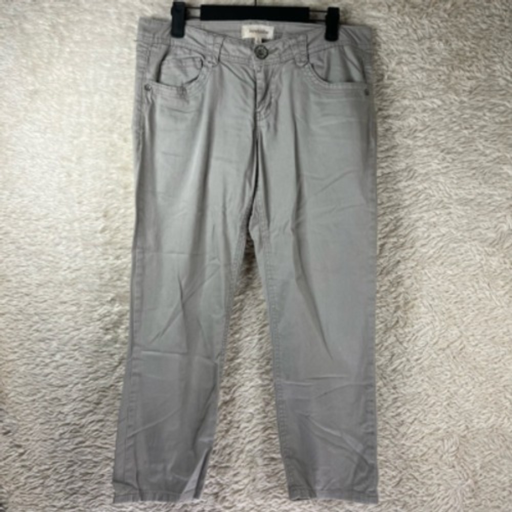 Rewind Womens Straight Leg Jeans Gray Pockets Embroidered‎ Denim Juniors 7